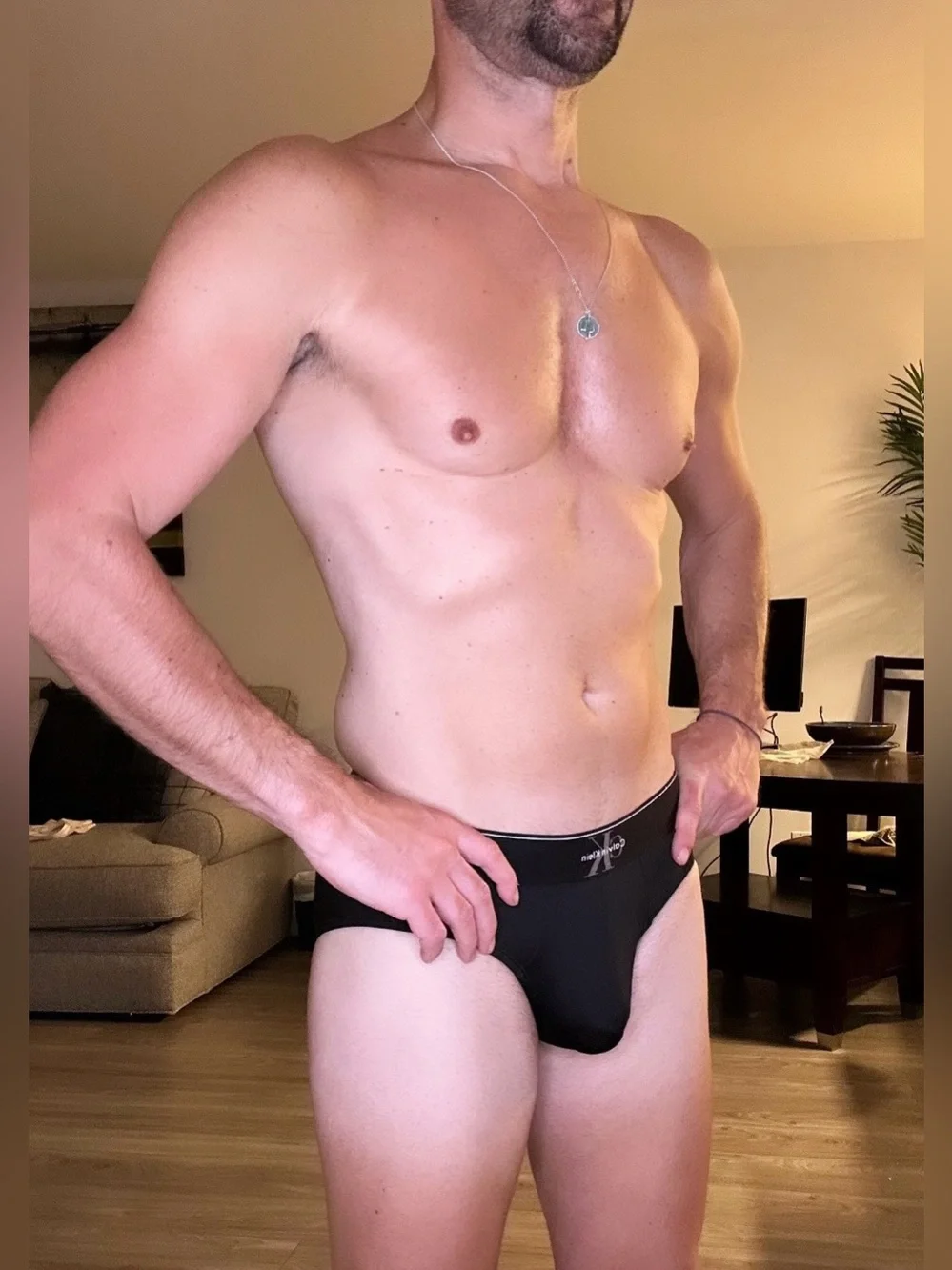 Calvin Klein Men’s Black Stretch Briefs with Logo Waistband